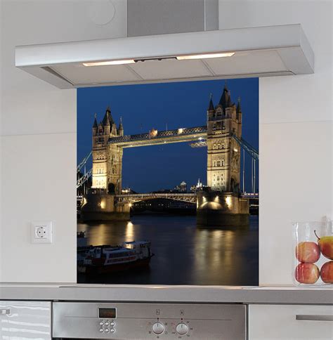 London Bridge Design Splashback Kitchen Glass Splashbacks By Purple Frog