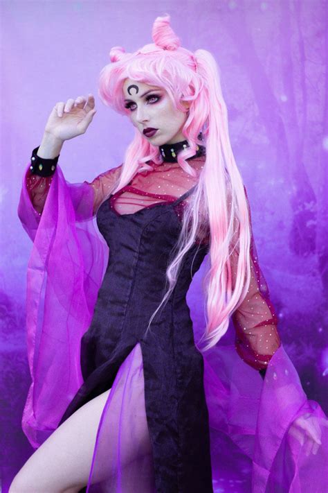 Sailor Moon Goth Black Lady Chibiusa Tsukino Cosplay Costume Etsy