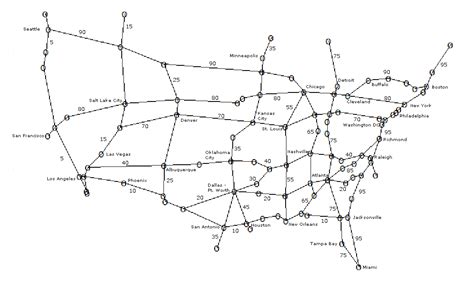 A Minimalist Map Of The Us Interstate System