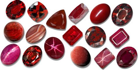 Red Gemstones List Of Red Precious And Semi Precious Gems Gemselect