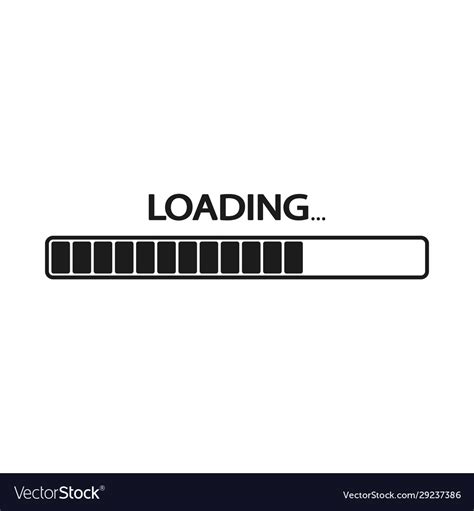 Loading Bar On White Royalty Free Vector Image