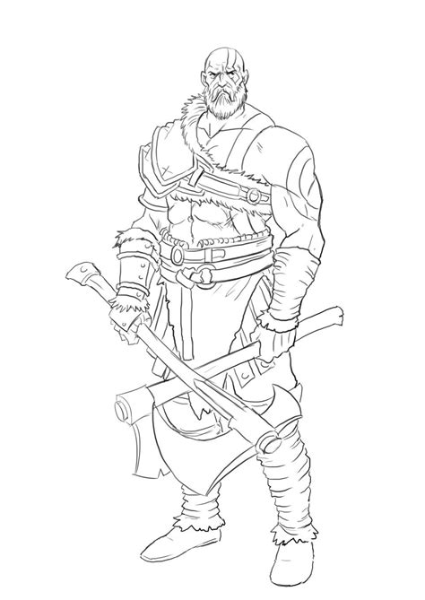 Kratos God Of War God Of War Viking Drawings