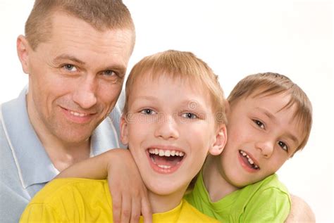 Father With Two Sons Stock Image Image Of Friendship 13746679