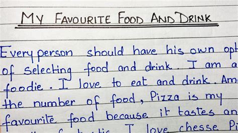 Paragraph On My Favourite Food And Drink In English My Favourite Food And Drink Learning Path
