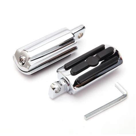 Motorcycle Rear Passenger Aluminum Foot Pegs Pedal Pads For Harley