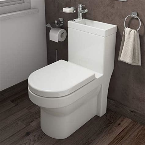 Affine 2 In 1 Toilet Basin Combo Combined Toilet And Sink Space Saving Cloakroom Unit