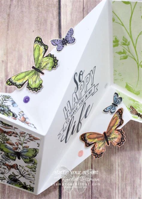 Botanical Butterfly Mini Miura Fold Card Stamp Your Art Out Fancy