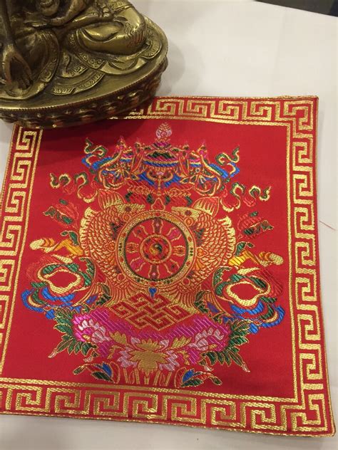 Tibetan Buddhist Red Eight Auspicious Symbols Lucky Signs Etsy