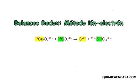Balanceo Redox Metodo Ion Electron Ejercicios Resueltos Otosection