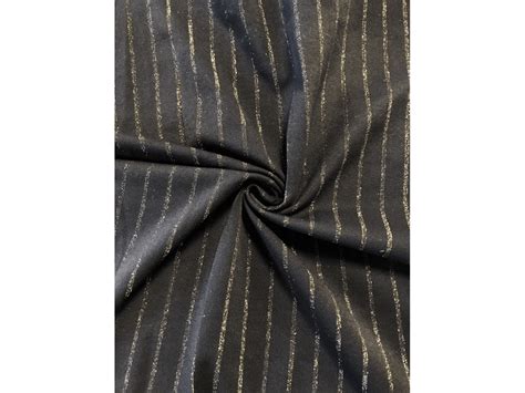 Subtle Shimmer Stripe 4 Way Stretch Fabric Blackgold