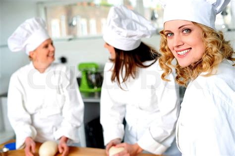 Group Of Professional Female Chefs Stock Image Colourbox
