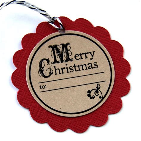 Merry Christmas Tags Or Package Labels Old School Style Etsy