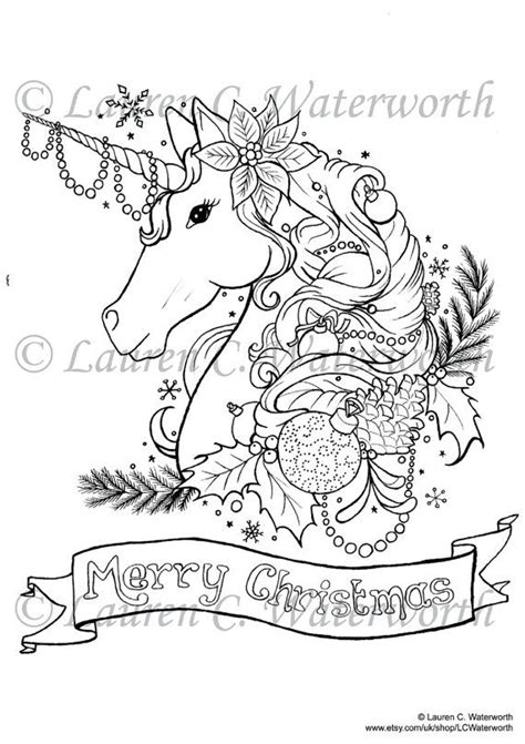 Get Printable Cute Christmas Unicorn Coloring Pages Images Colorist