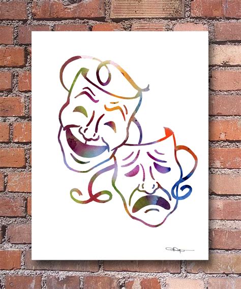 25 Comedy And Tragedy Masks Drawing Pics Comedy Walls