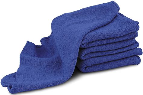 100 Cotton Shop Towels Rags 14 X 14 Blue