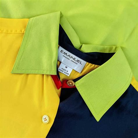 Emanuel Ungaro 1990s Camicia Colorblock In Seta Pomella Vintage Shop