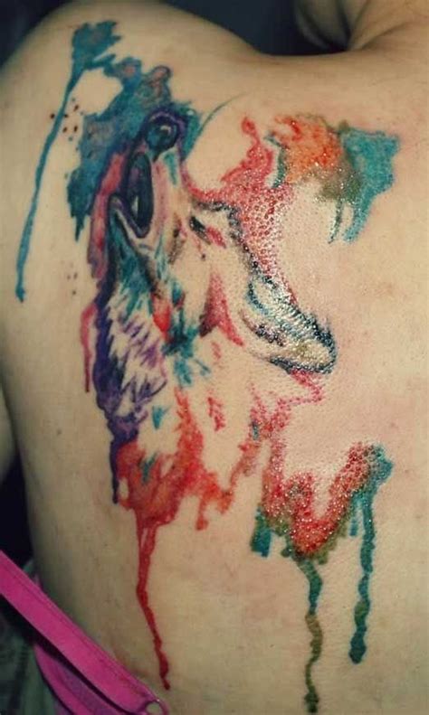 Watercolor Wolf Tattoo Designs Ideas And Meaning