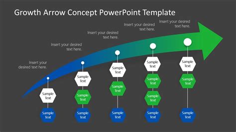 Growth Arrow Concept Powerpoint Template Slidemodel