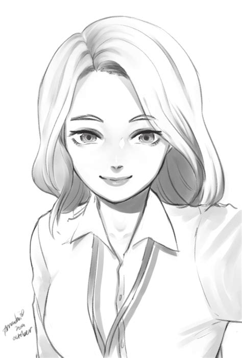 Draw you in anime sketch style by Azaellum | Fiverr