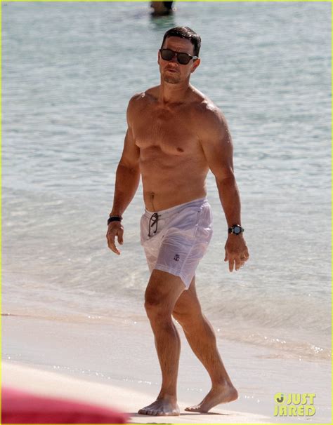 mark wahlberg and wife rhea match in white swimsuits for another barbados beach day photo 4998766
