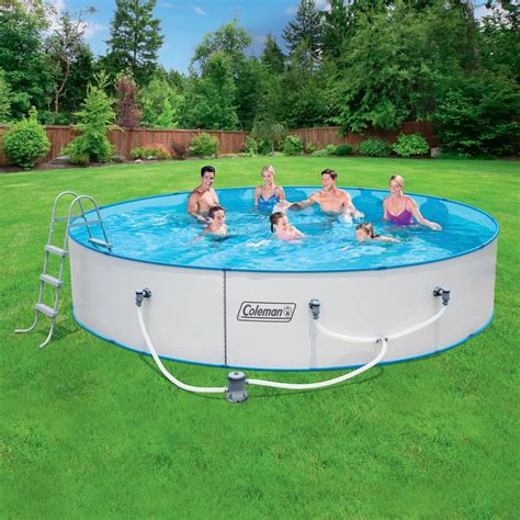 Coleman 15 X 36 Steel Wall Fast Set Above Ground Swimming Pool