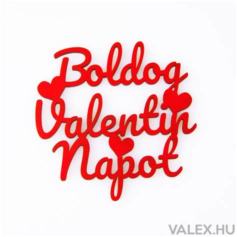 2 Db Boldog Valentin Napot Felirat 10 X 10cm Piros