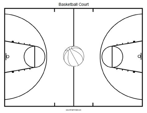 Basketball Court Free Printable
