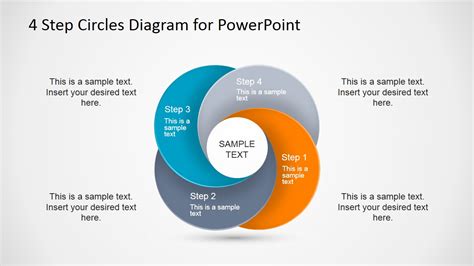Creative Circular Process Diagram For Powerpoint 4 Steps Slidemodel