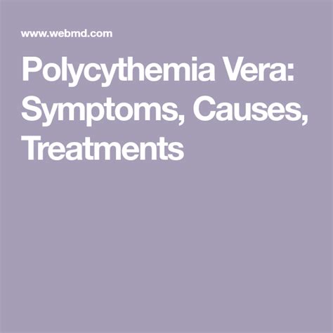 What Are The Symptoms Of Polycythemia Vera Polycythemia Vera
