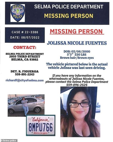 Body Of Missing California Woman Jolissa Fuentes Found In Crashed Car Two Months After