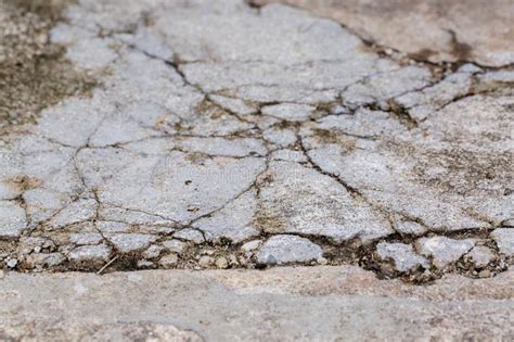 Worn And Cracked Asphalt With Big Cracks Old Road Concrete Texture