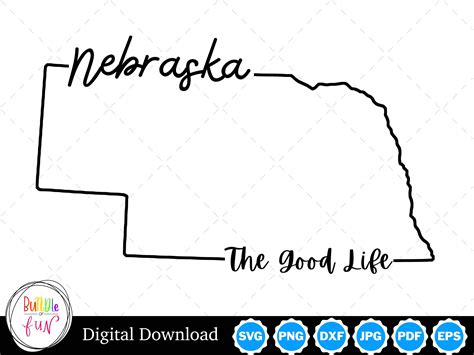 Nebraska State Outline Design Nebraska Png Nebraska Svg Nebraska Cut
