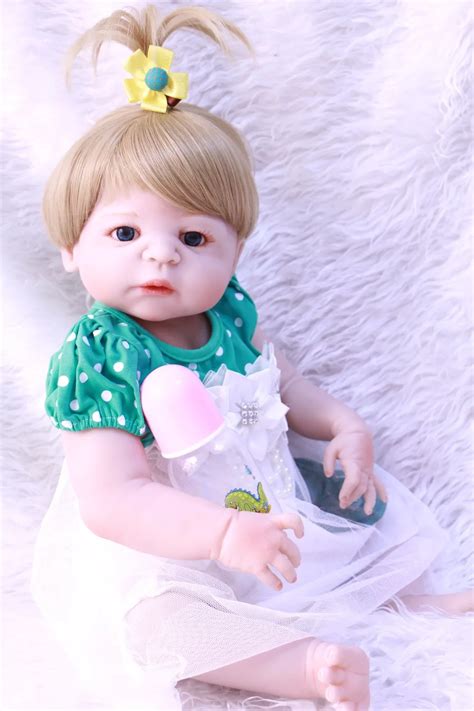 Npkcollection 55cm Full Silicone Reborn Girl Baby Doll Toys Lifelike