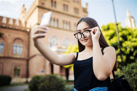 Free Photo Asian Student Taking Selfie In The Campus