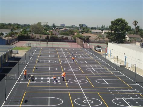 Ez Line Striping Corporation Basketball Court Buena Park Image Proview