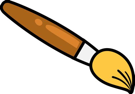 Cartoon Paintbrush Outline 24063038 Png