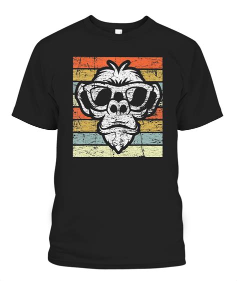 Retro Monkey Vintage Style Monkeys T Shirt Ellie Shirt