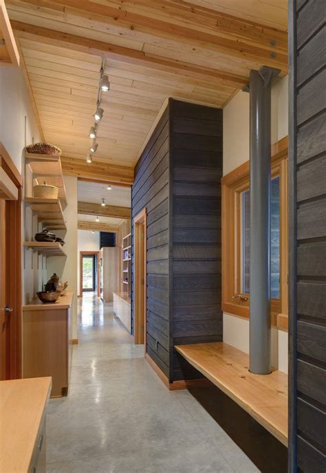 Learn more about wood ceilings from certainteed. Dark stained wood ceiling hall rustic with natural wood ...