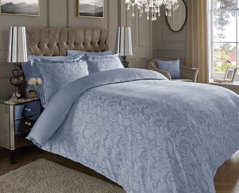 Luxury 600tc Thread Count Jacquard Duvet Cover Set Super Soft Cotton Rich Warm And Comfortable