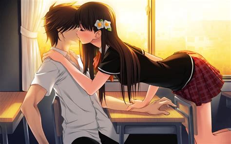 Anime Kissing Photos Wallpapers Wallpaper Cave