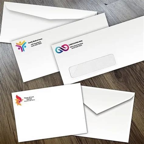 White Paper Printed Envelope Size A4cheque Size At Rs 090piece In