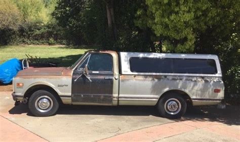1972 Chevy C10 Long Bed W Camper Shell For Sale Chevrolet C 10 1972