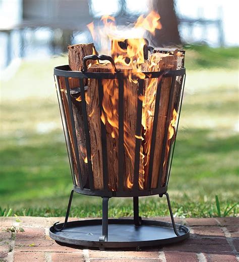 Compact Iron Basket Style Fire Pit Just The Right Size