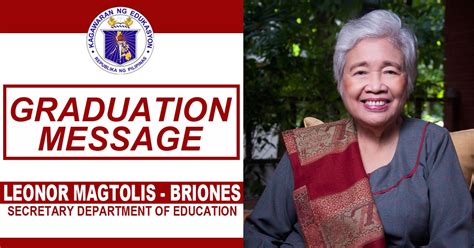 Deped Secretary S Message On The Graduationmoving Up Ceremonies For Sy