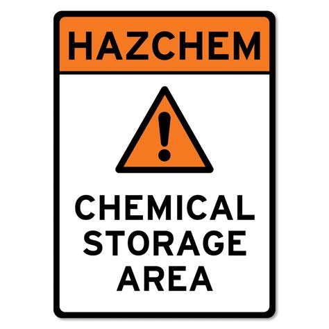 Hazchem Chemical Storage Area Sign The Signmaker