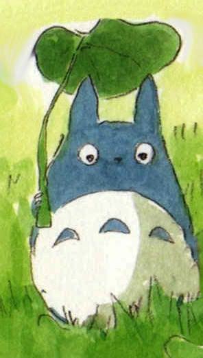 Blue Totoro Totoro Drawing Totoro Leaf Drawing