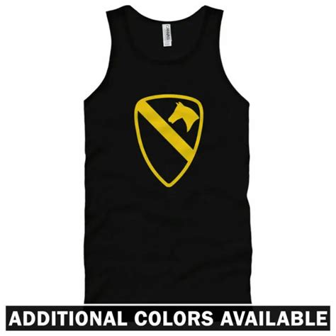 1st Cavalry Tank Top Army Soldier Military Badge Shield Men Women