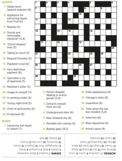 Beginner Free Easy Printable Crossword Puzzles For Adults