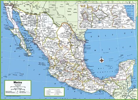 Le Mexique Villes De La Carte Villes En Mexique Carte Am Rique