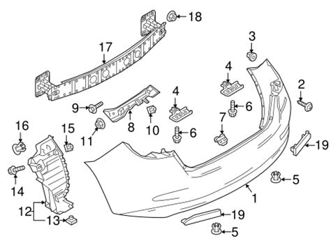 Without park assist sensor holes; Bumper & Components - Rear for 2018 Toyota Yaris iA | OEM Parts To You